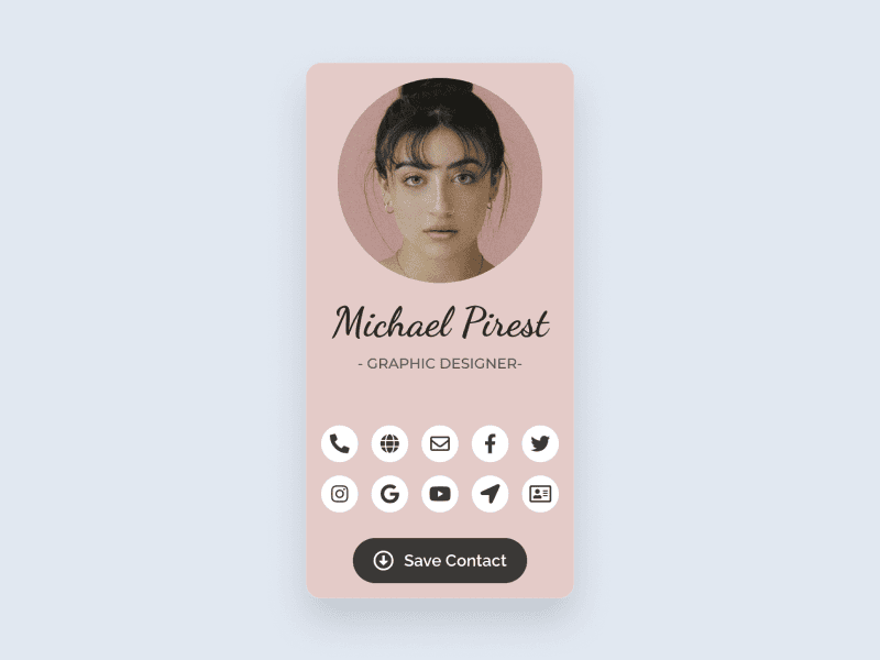 vcard button